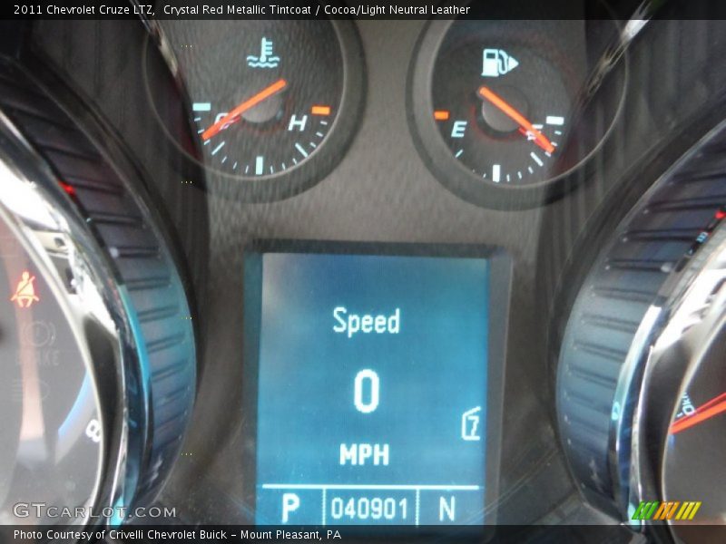 Crystal Red Metallic Tintcoat / Cocoa/Light Neutral Leather 2011 Chevrolet Cruze LTZ