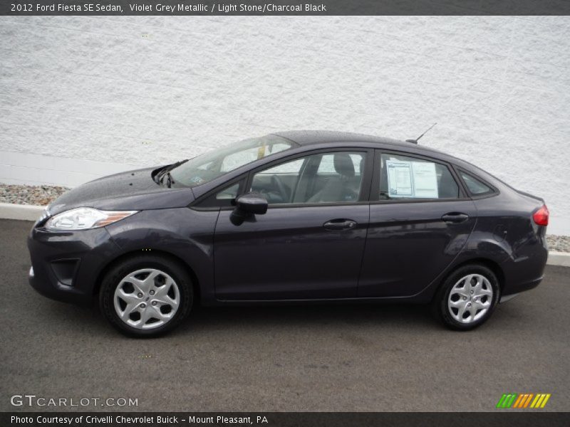 Violet Grey Metallic / Light Stone/Charcoal Black 2012 Ford Fiesta SE Sedan