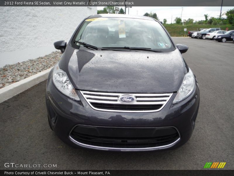 Violet Grey Metallic / Light Stone/Charcoal Black 2012 Ford Fiesta SE Sedan