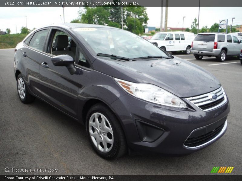 Violet Grey Metallic / Light Stone/Charcoal Black 2012 Ford Fiesta SE Sedan