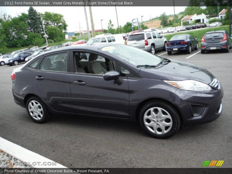 Violet Grey Metallic / Light Stone/Charcoal Black 2012 Ford Fiesta SE Sedan