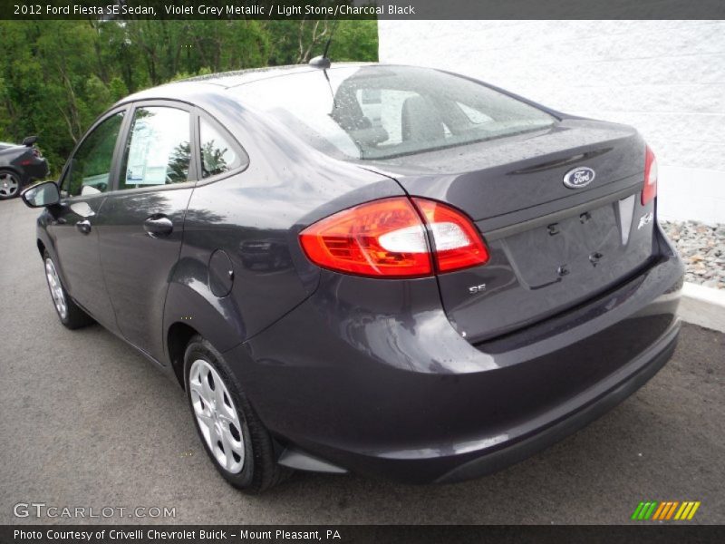 Violet Grey Metallic / Light Stone/Charcoal Black 2012 Ford Fiesta SE Sedan