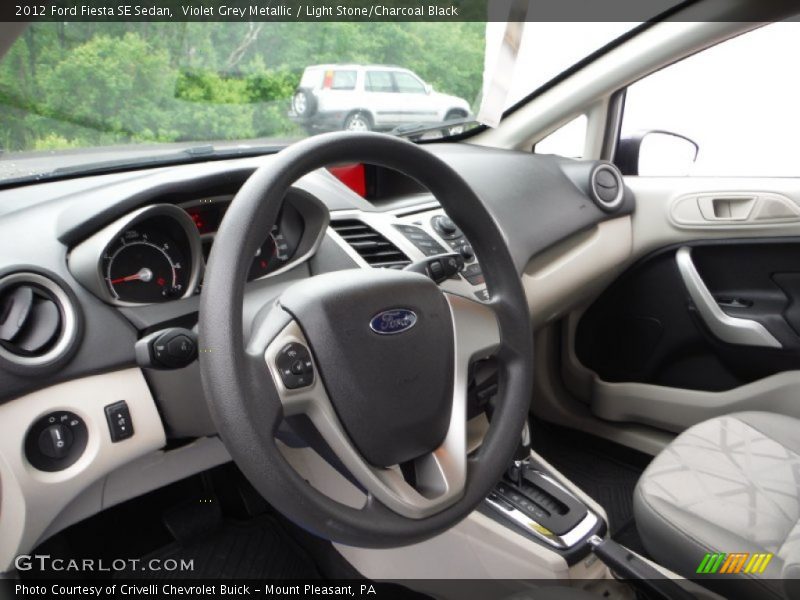 Violet Grey Metallic / Light Stone/Charcoal Black 2012 Ford Fiesta SE Sedan