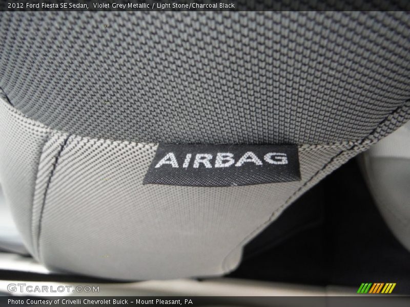 Violet Grey Metallic / Light Stone/Charcoal Black 2012 Ford Fiesta SE Sedan