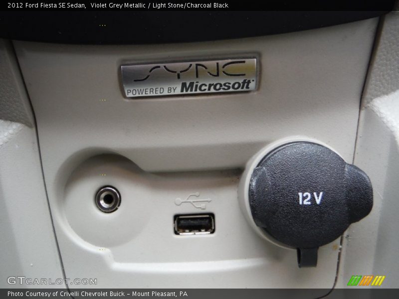 Violet Grey Metallic / Light Stone/Charcoal Black 2012 Ford Fiesta SE Sedan