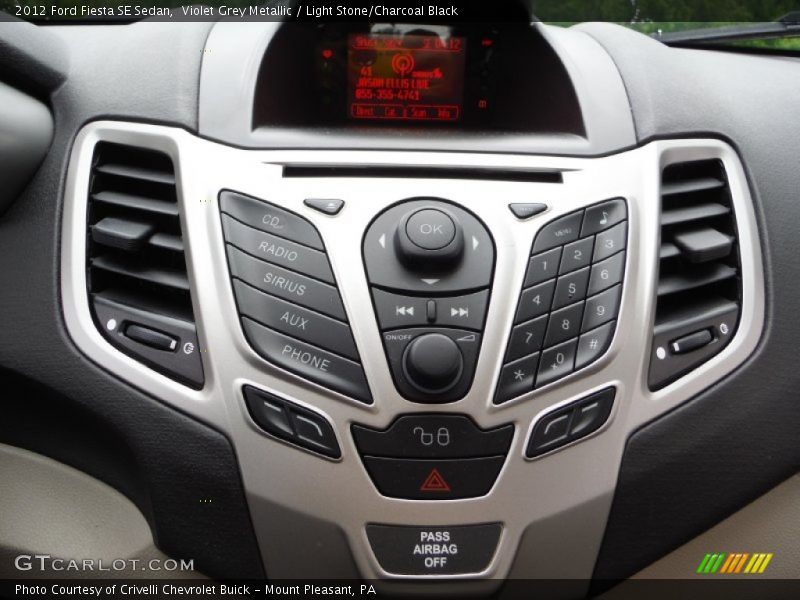 Violet Grey Metallic / Light Stone/Charcoal Black 2012 Ford Fiesta SE Sedan