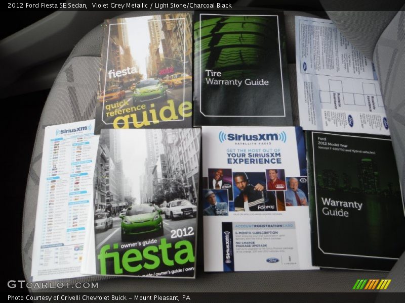 Violet Grey Metallic / Light Stone/Charcoal Black 2012 Ford Fiesta SE Sedan