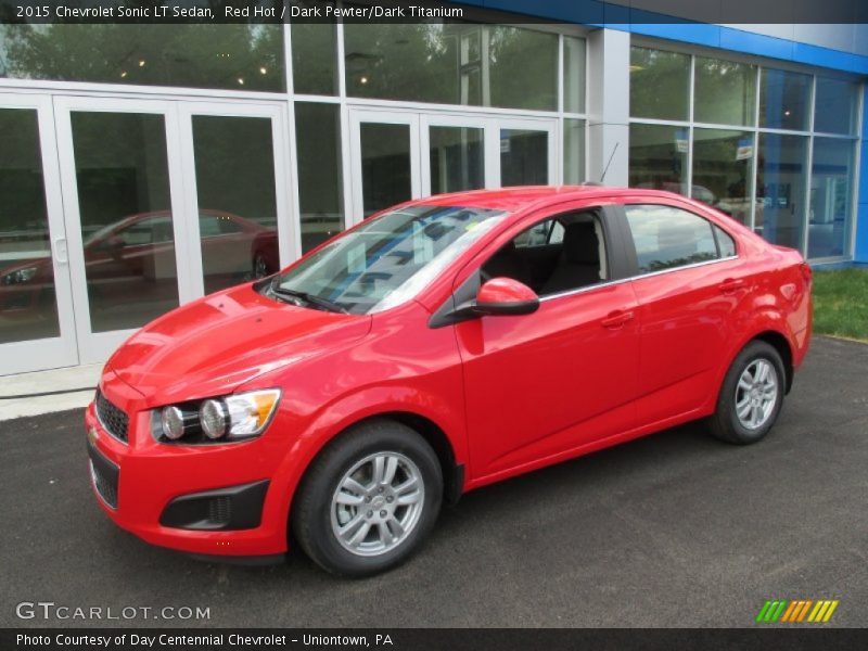 Red Hot / Dark Pewter/Dark Titanium 2015 Chevrolet Sonic LT Sedan