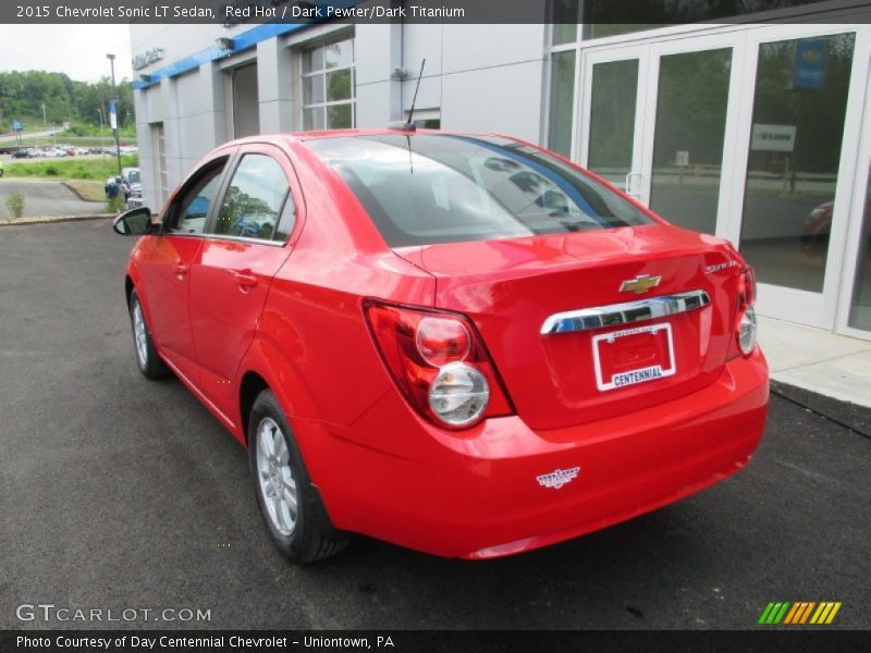 Red Hot / Dark Pewter/Dark Titanium 2015 Chevrolet Sonic LT Sedan