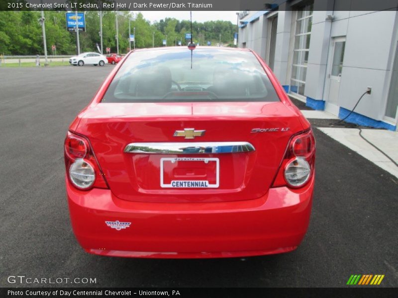 Red Hot / Dark Pewter/Dark Titanium 2015 Chevrolet Sonic LT Sedan