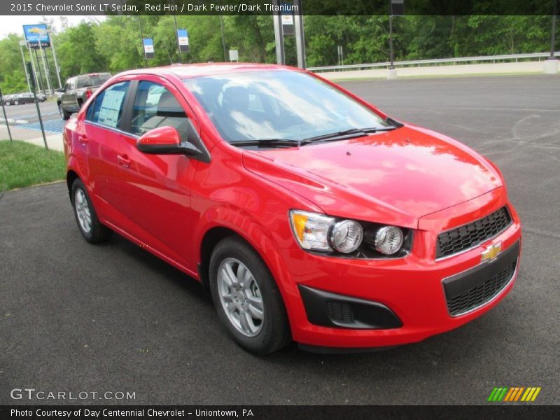 Red Hot / Dark Pewter/Dark Titanium 2015 Chevrolet Sonic LT Sedan