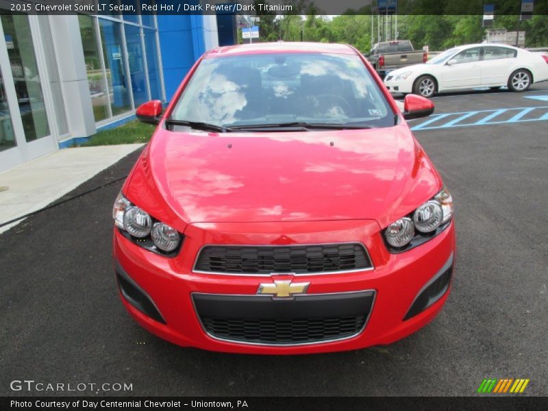 Red Hot / Dark Pewter/Dark Titanium 2015 Chevrolet Sonic LT Sedan