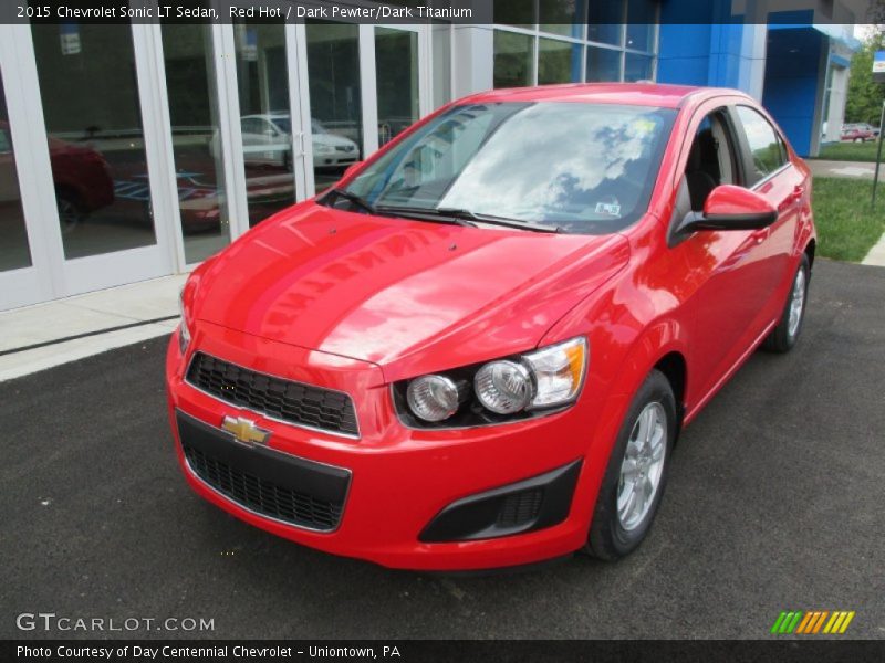 Red Hot / Dark Pewter/Dark Titanium 2015 Chevrolet Sonic LT Sedan