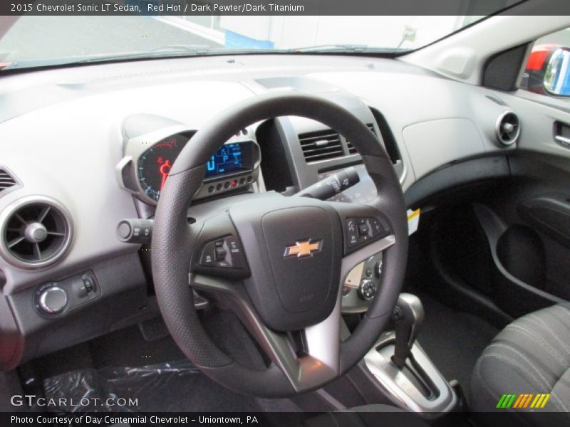 Red Hot / Dark Pewter/Dark Titanium 2015 Chevrolet Sonic LT Sedan