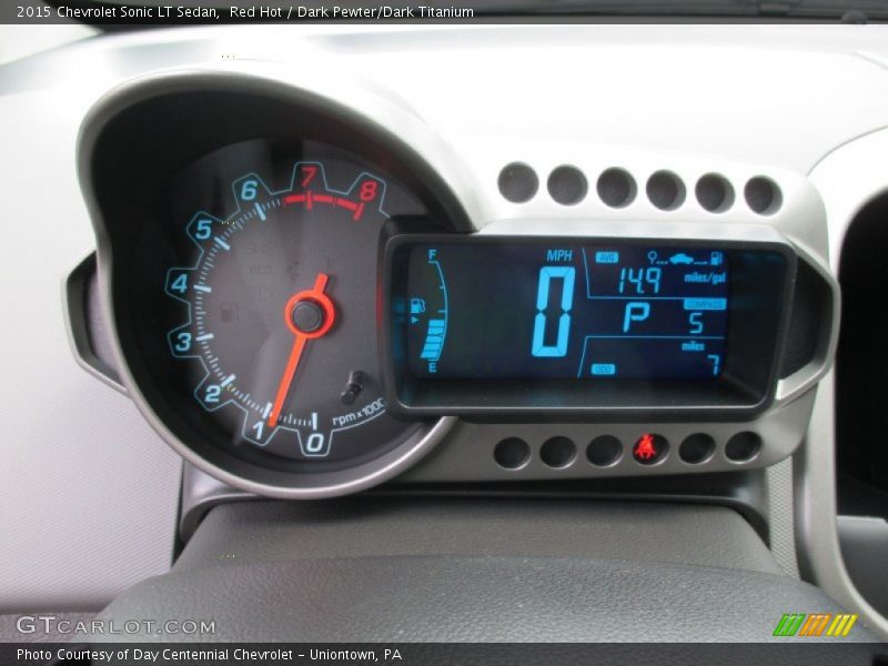Red Hot / Dark Pewter/Dark Titanium 2015 Chevrolet Sonic LT Sedan