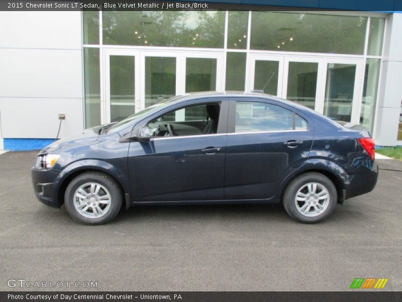 Blue Velvet Metallic / Jet Black/Brick 2015 Chevrolet Sonic LT Sedan