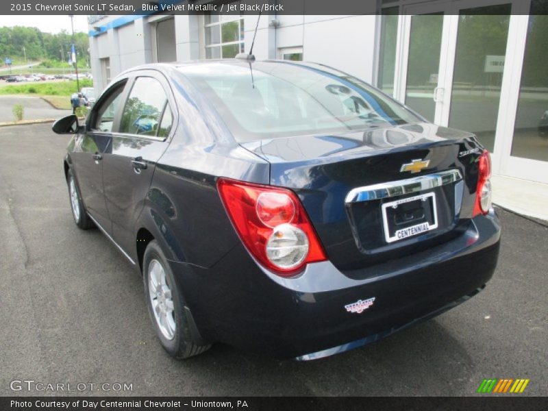 Blue Velvet Metallic / Jet Black/Brick 2015 Chevrolet Sonic LT Sedan