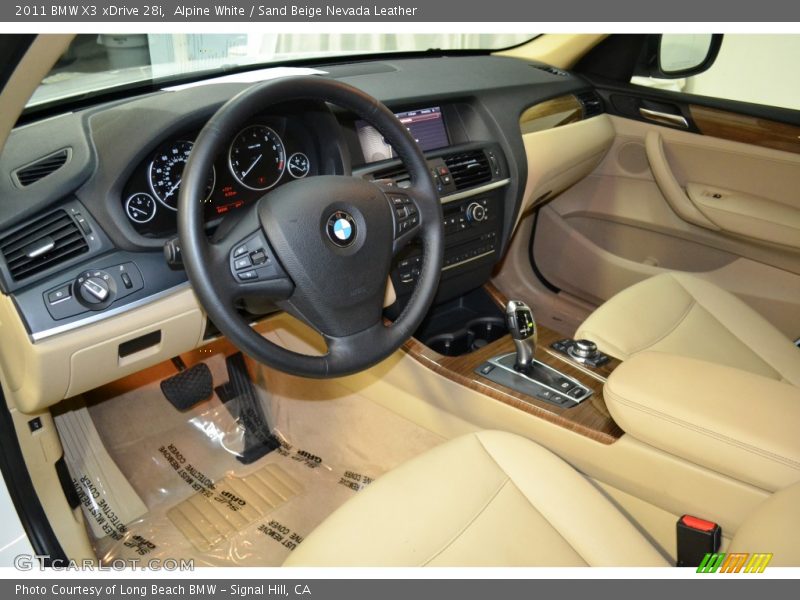 Alpine White / Sand Beige Nevada Leather 2011 BMW X3 xDrive 28i