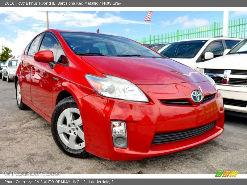 Barcelona Red Metallic / Misty Gray 2010 Toyota Prius Hybrid II