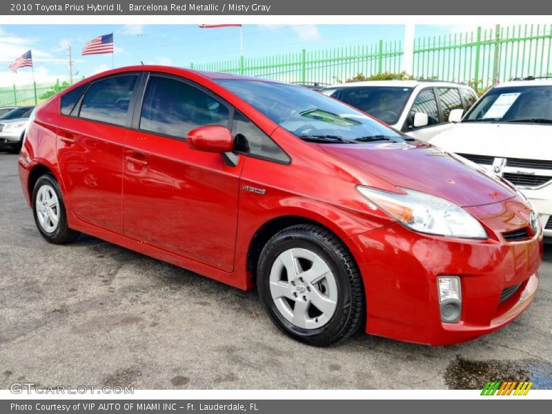 Barcelona Red Metallic / Misty Gray 2010 Toyota Prius Hybrid II
