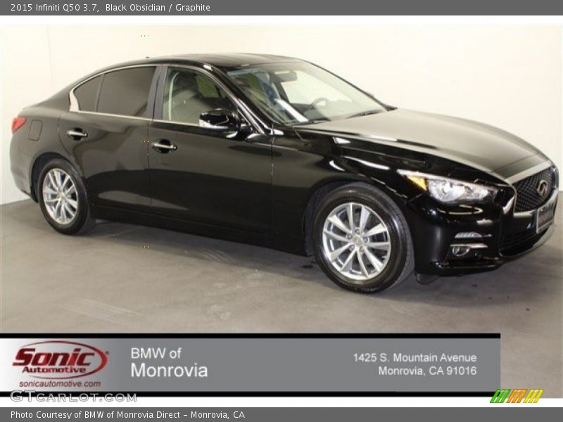 Black Obsidian / Graphite 2015 Infiniti Q50 3.7