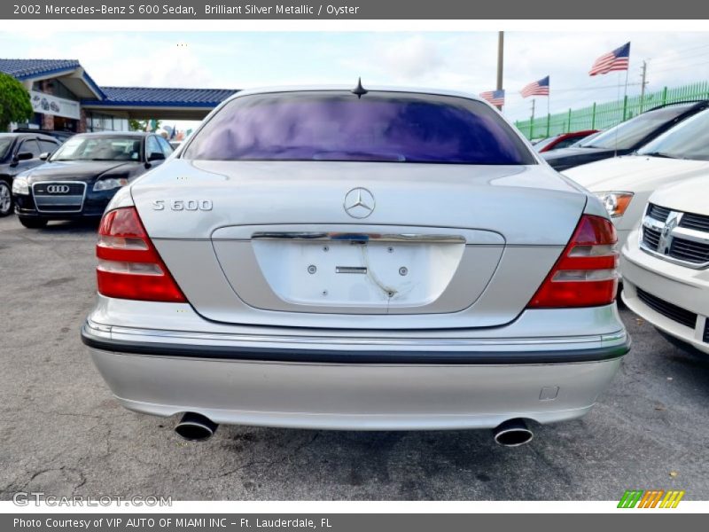 Brilliant Silver Metallic / Oyster 2002 Mercedes-Benz S 600 Sedan