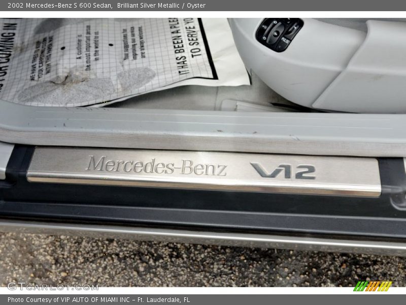 Brilliant Silver Metallic / Oyster 2002 Mercedes-Benz S 600 Sedan