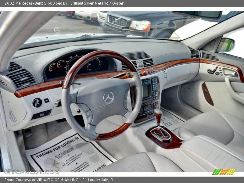 Brilliant Silver Metallic / Oyster 2002 Mercedes-Benz S 600 Sedan