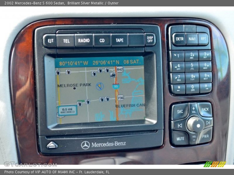 Navigation of 2002 S 600 Sedan