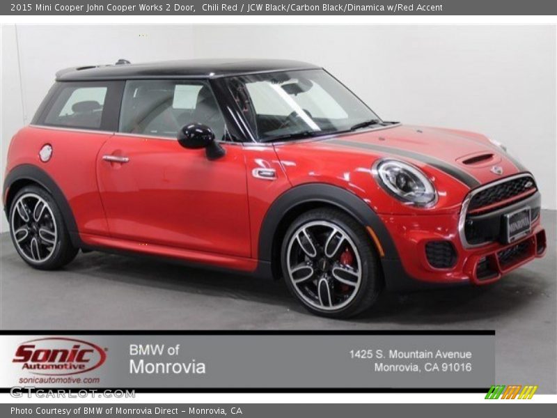 Chili Red / JCW Black/Carbon Black/Dinamica w/Red Accent 2015 Mini Cooper John Cooper Works 2 Door