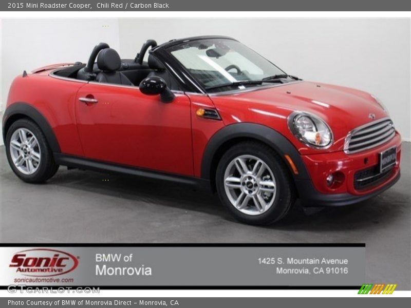 Chili Red / Carbon Black 2015 Mini Roadster Cooper