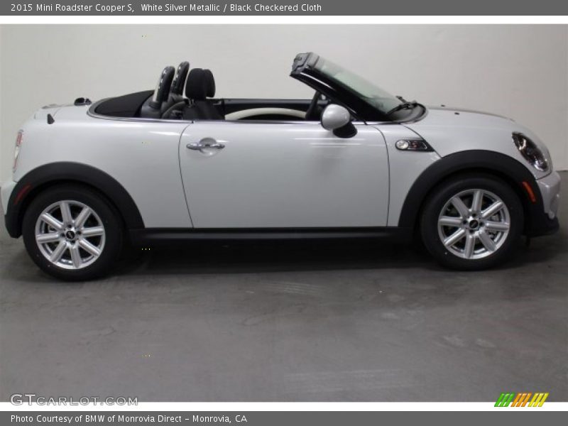 White Silver Metallic / Black Checkered Cloth 2015 Mini Roadster Cooper S