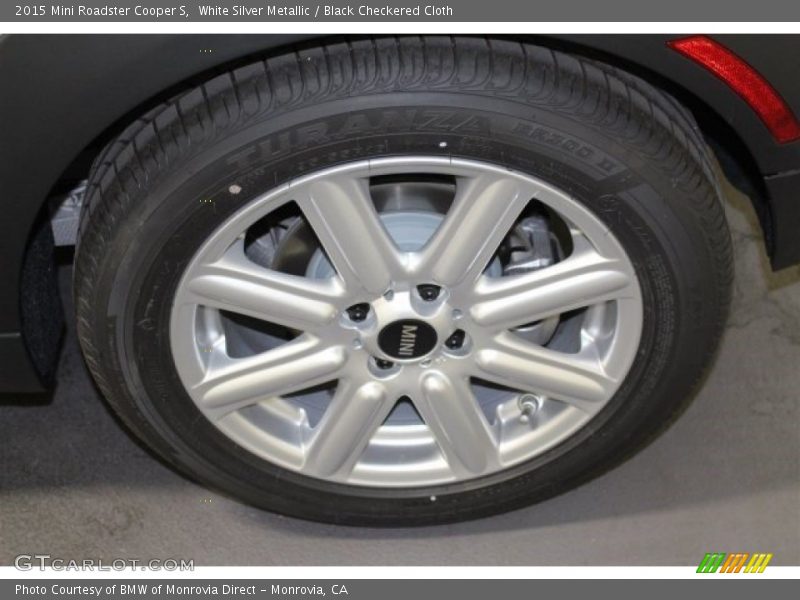 White Silver Metallic / Black Checkered Cloth 2015 Mini Roadster Cooper S