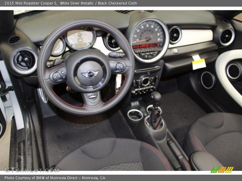White Silver Metallic / Black Checkered Cloth 2015 Mini Roadster Cooper S