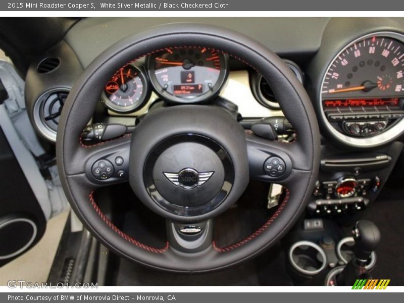 White Silver Metallic / Black Checkered Cloth 2015 Mini Roadster Cooper S