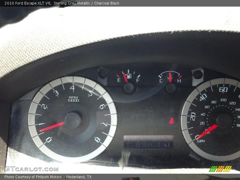 Sterling Grey Metallic / Charcoal Black 2010 Ford Escape XLT V6