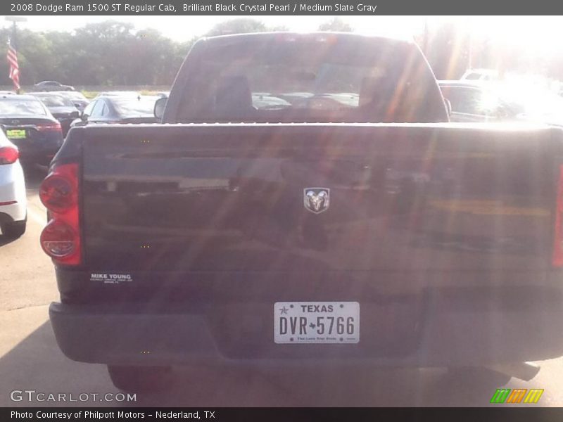 Brilliant Black Crystal Pearl / Medium Slate Gray 2008 Dodge Ram 1500 ST Regular Cab