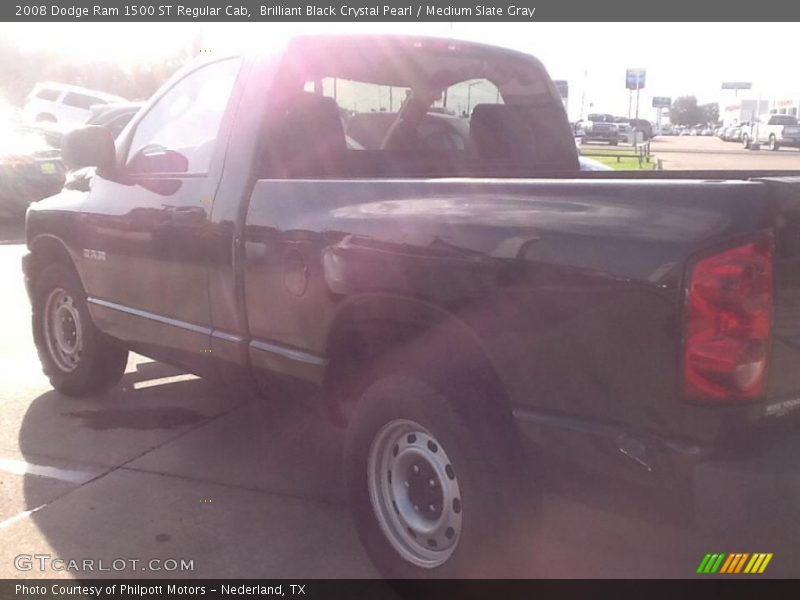 Brilliant Black Crystal Pearl / Medium Slate Gray 2008 Dodge Ram 1500 ST Regular Cab