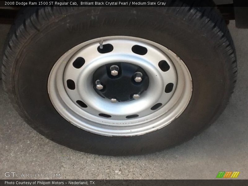 Brilliant Black Crystal Pearl / Medium Slate Gray 2008 Dodge Ram 1500 ST Regular Cab