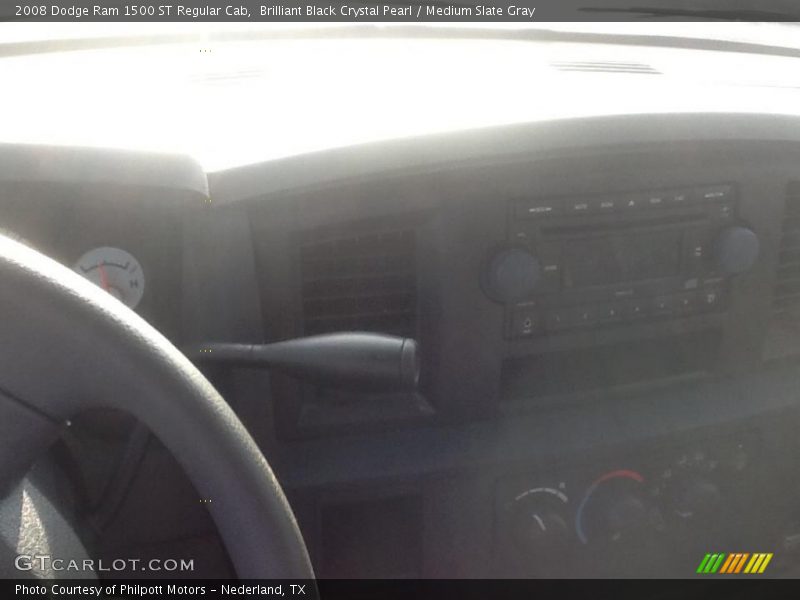 Brilliant Black Crystal Pearl / Medium Slate Gray 2008 Dodge Ram 1500 ST Regular Cab