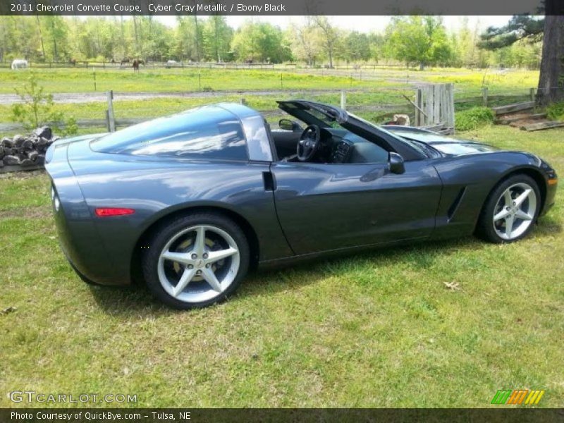 Cyber Gray Metallic / Ebony Black 2011 Chevrolet Corvette Coupe