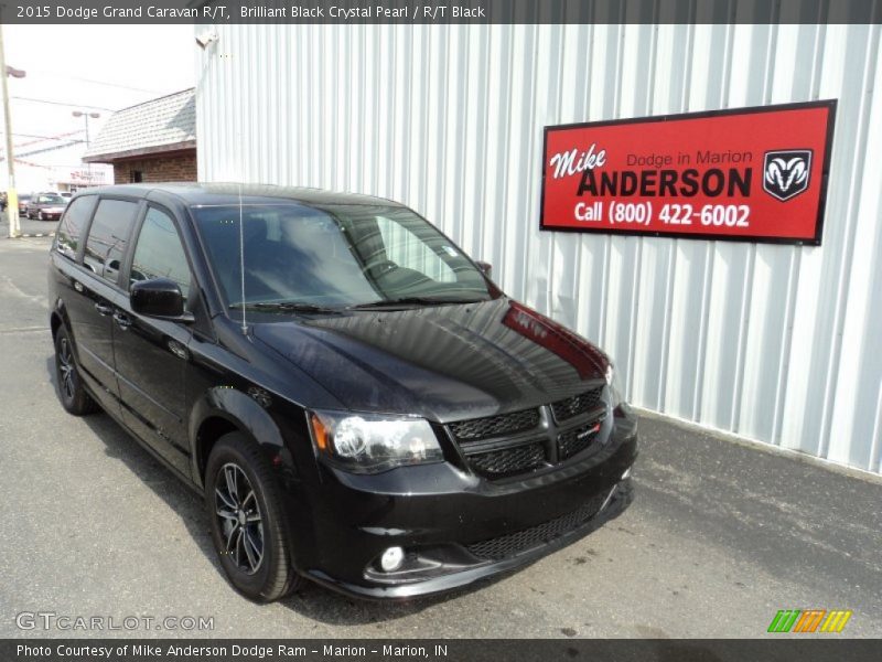 Brilliant Black Crystal Pearl / R/T Black 2015 Dodge Grand Caravan R/T