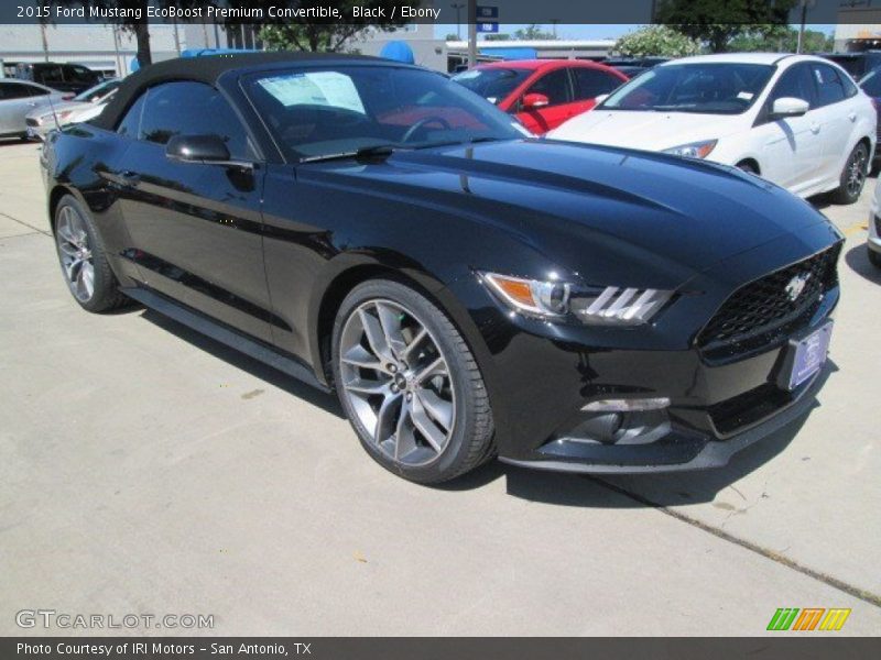 Black / Ebony 2015 Ford Mustang EcoBoost Premium Convertible