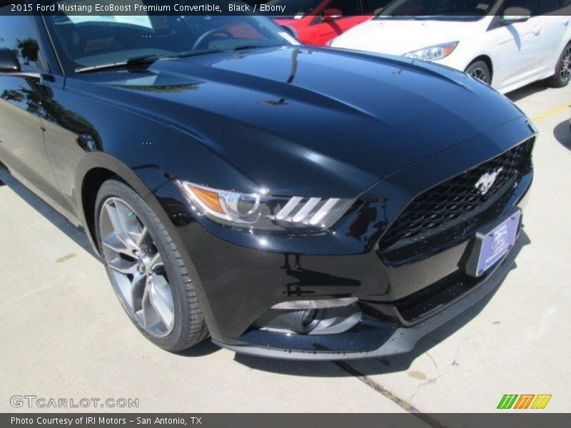 Black / Ebony 2015 Ford Mustang EcoBoost Premium Convertible