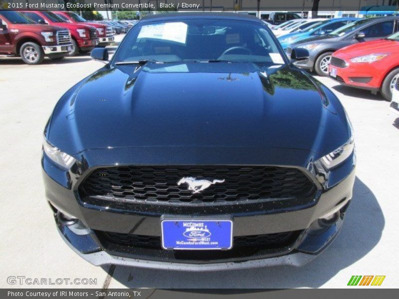 Black / Ebony 2015 Ford Mustang EcoBoost Premium Convertible