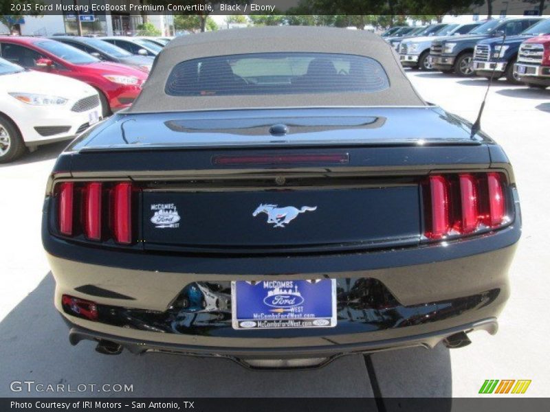 Black / Ebony 2015 Ford Mustang EcoBoost Premium Convertible