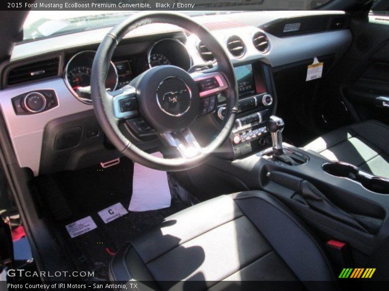 Black / Ebony 2015 Ford Mustang EcoBoost Premium Convertible