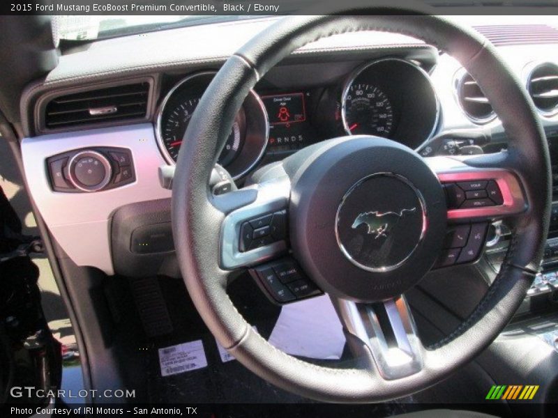 Black / Ebony 2015 Ford Mustang EcoBoost Premium Convertible