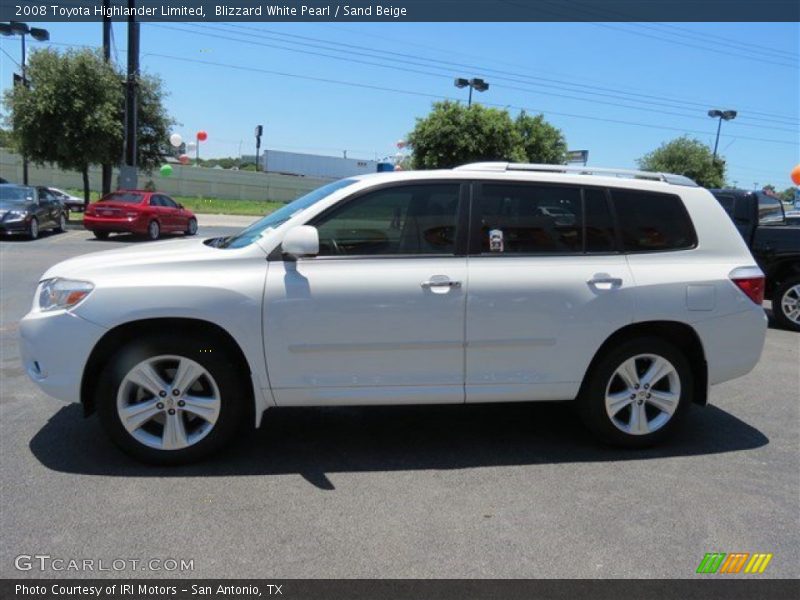 Blizzard White Pearl / Sand Beige 2008 Toyota Highlander Limited