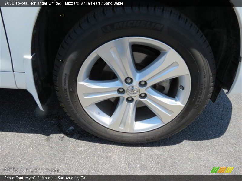 Blizzard White Pearl / Sand Beige 2008 Toyota Highlander Limited